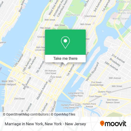 Marriage in New York map