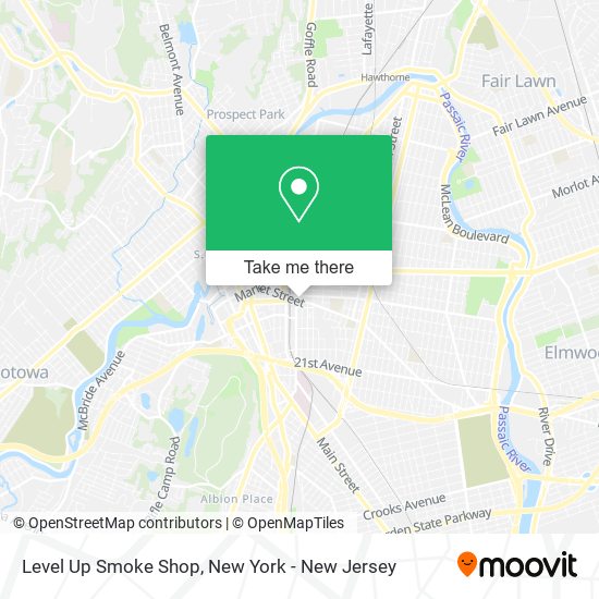 Mapa de Level Up Smoke Shop