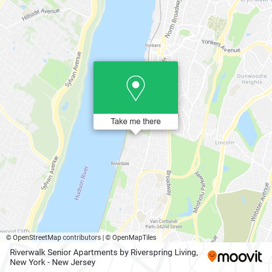 Mapa de Riverwalk Senior Apartments by Riverspring Living