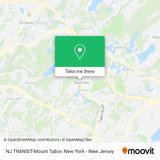 Mapa de NJ TRANSIT-Mount Tabor