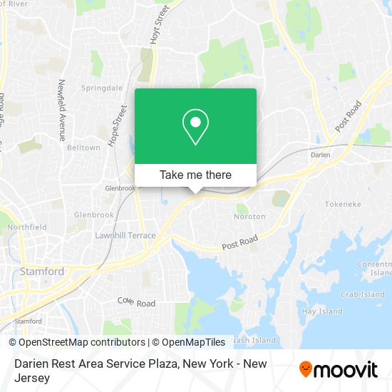 Darien Rest Area Service Plaza map
