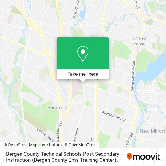 Mapa de Bergen County Technical Schools Post Secondary Instruction (Bergen County Ems Training Center)