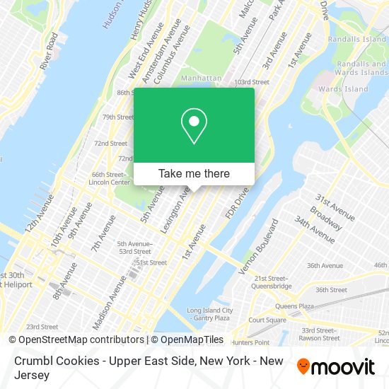 Crumbl Cookies - Upper East Side map