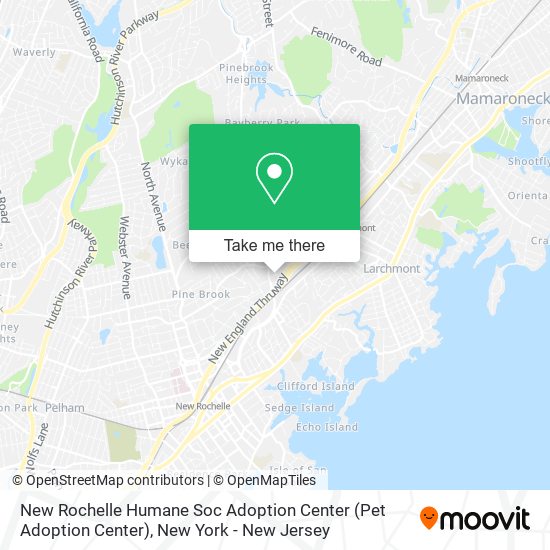 New Rochelle Humane Soc Adoption Center (Pet Adoption Center) map