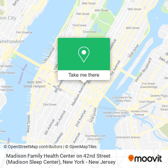 Mapa de Madison Family Health Center on 42nd Street (Madison Sleep Center)