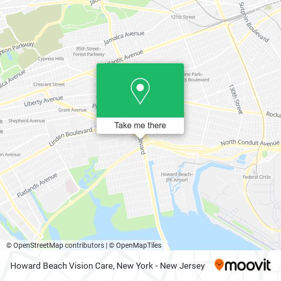 Howard Beach Vision Care map