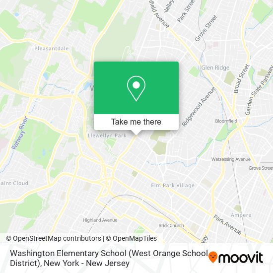 Mapa de Washington Elementary School (West Orange School District)
