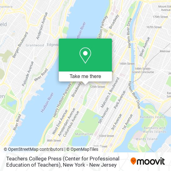 Teachers College Press (Center for Professional Education of Teachers) map