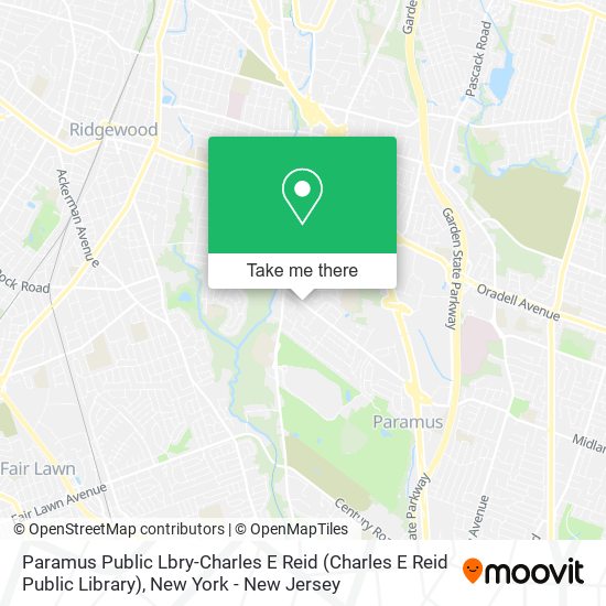 Mapa de Paramus Public Lbry-Charles E Reid (Charles E Reid Public Library)