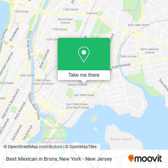 Best Mexican in Bronx map