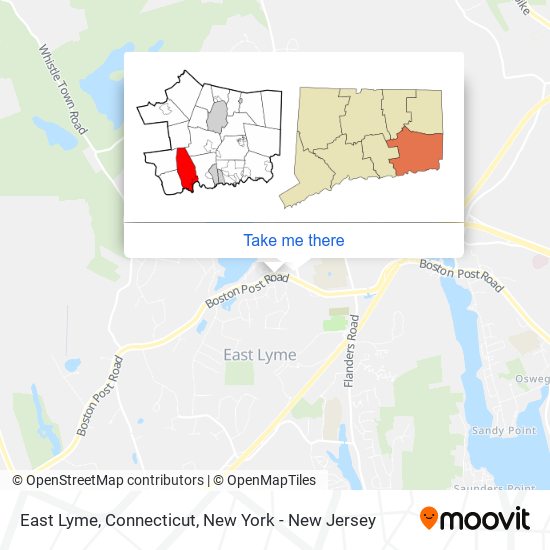 Mapa de East Lyme, Connecticut
