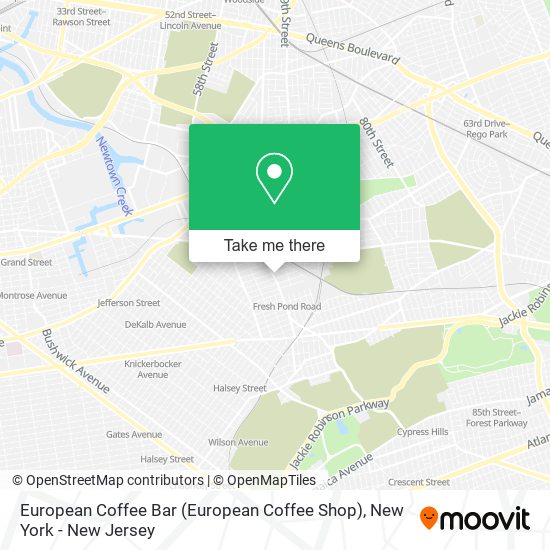 Mapa de European Coffee Bar (European Coffee Shop)