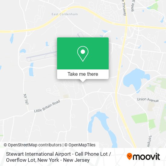 Mapa de Stewart International Airport - Cell Phone Lot / Overflow Lot