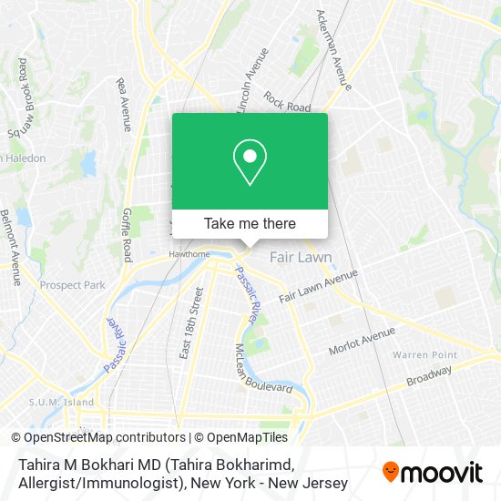 Tahira M Bokhari MD (Tahira Bokharimd, Allergist / Immunologist) map