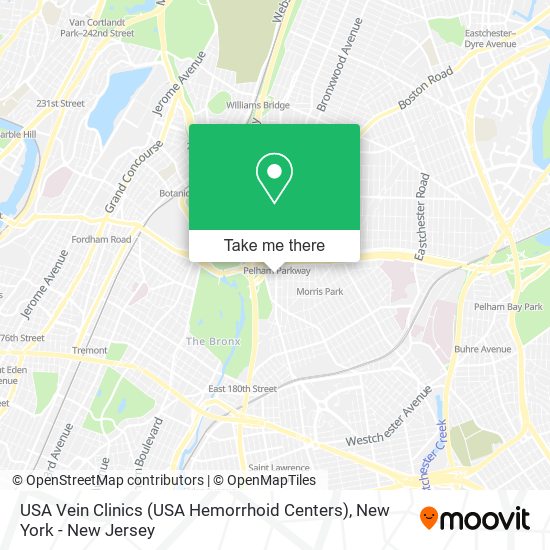 USA Vein Clinics (USA Hemorrhoid Centers) map