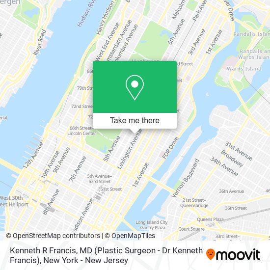 Mapa de Kenneth R Francis, MD (Plastic Surgeon - Dr Kenneth Francis)