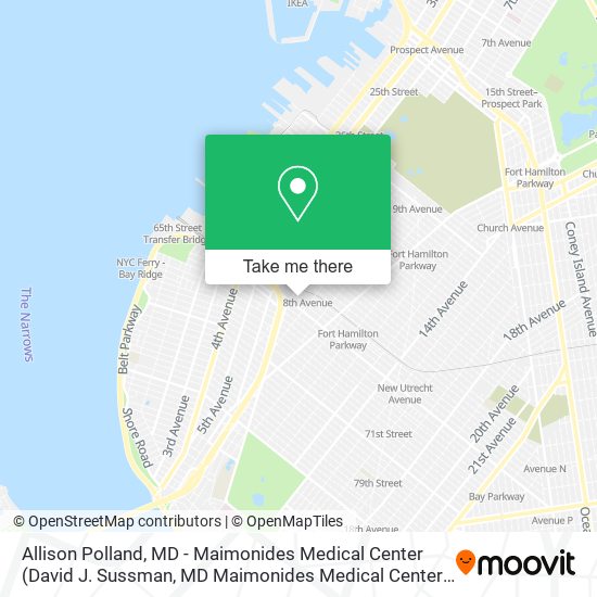 Mapa de Allison Polland, MD - Maimonides Medical Center (David J. Sussman, MD Maimonides Medical Center)