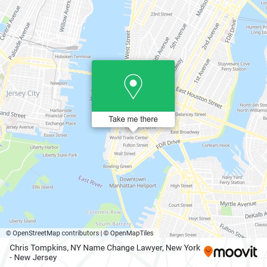 Mapa de Chris Tompkins, NY Name Change Lawyer