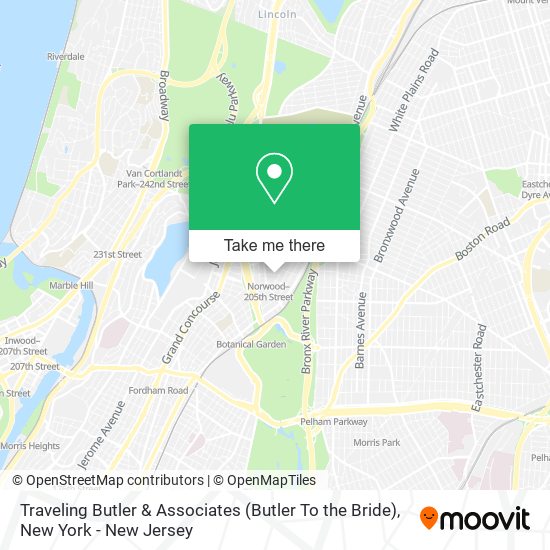 Mapa de Traveling Butler & Associates (Butler To the Bride)