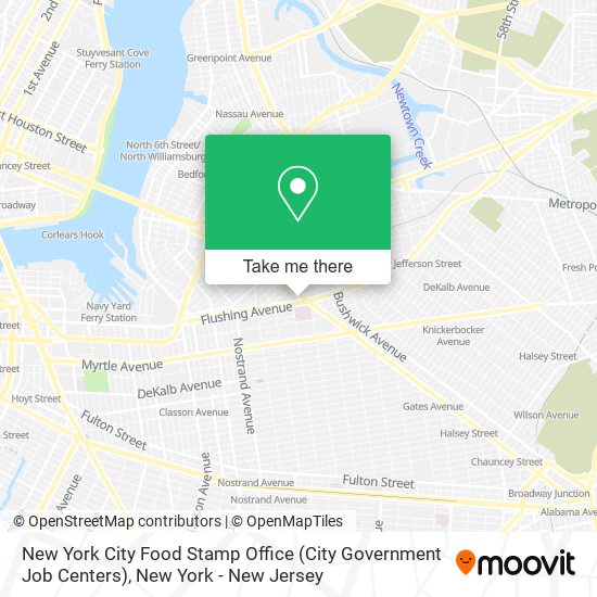 New York City Food Stamp Office (City Government Job Centers) map