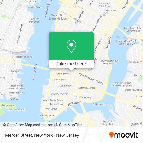 How to get to Mercer Street in Manhattan by Subway, Bus or Train?