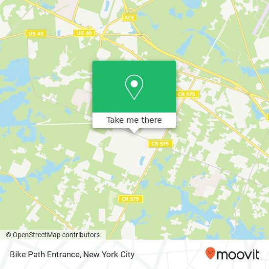 Bike Path Entrance map