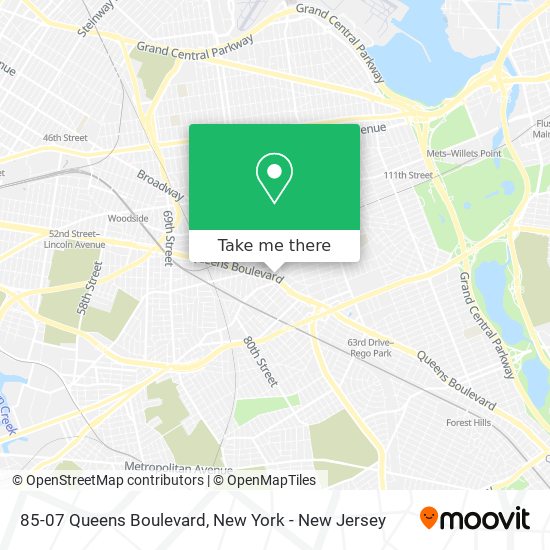 85-07 Queens Boulevard map