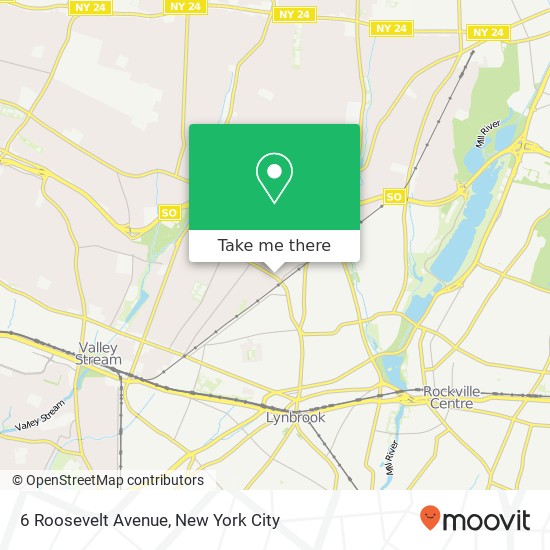 Mapa de 6 Roosevelt Avenue