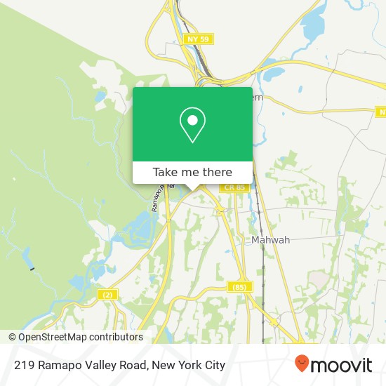 219 Ramapo Valley Road map