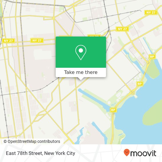 East 78th Street map