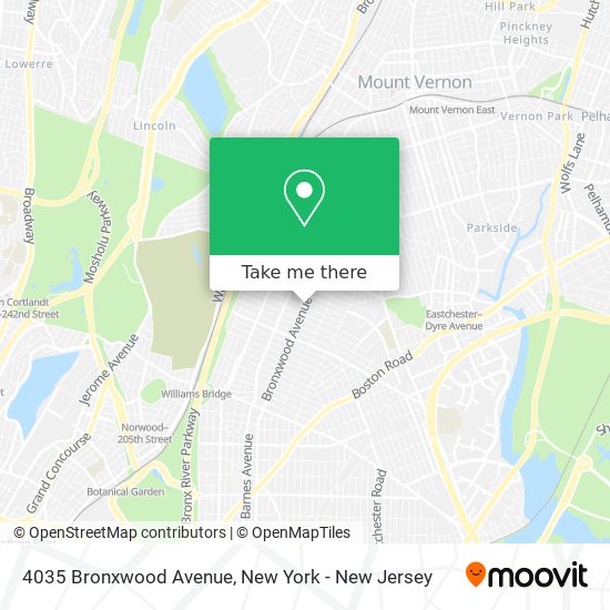 Mapa de 4035 Bronxwood Avenue
