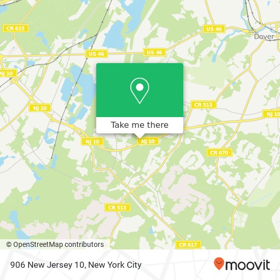 Mapa de 906 New Jersey 10
