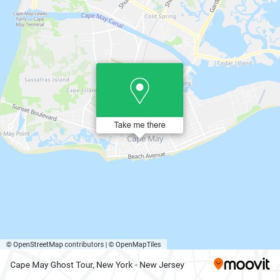 Mapa de Cape May Ghost Tour