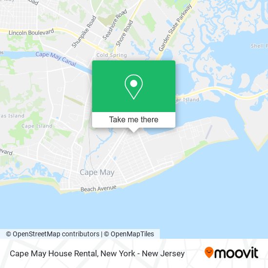 Mapa de Cape May House Rental