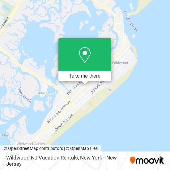 Mapa de Wildwood NJ Vacation Rentals