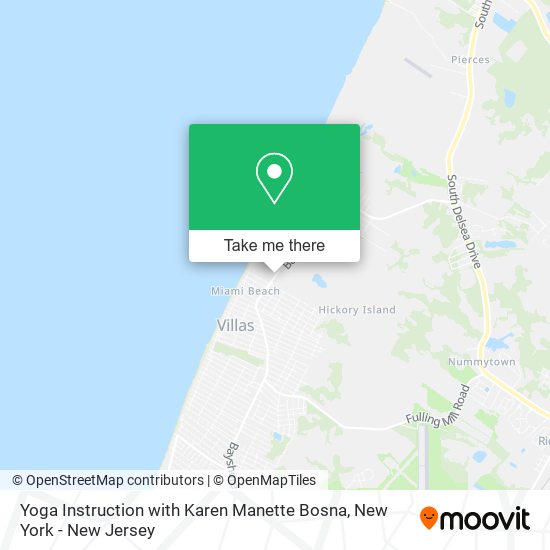 Yoga Instruction with Karen Manette Bosna map