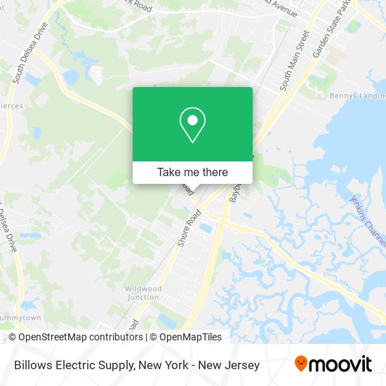 Billows Electric Supply map