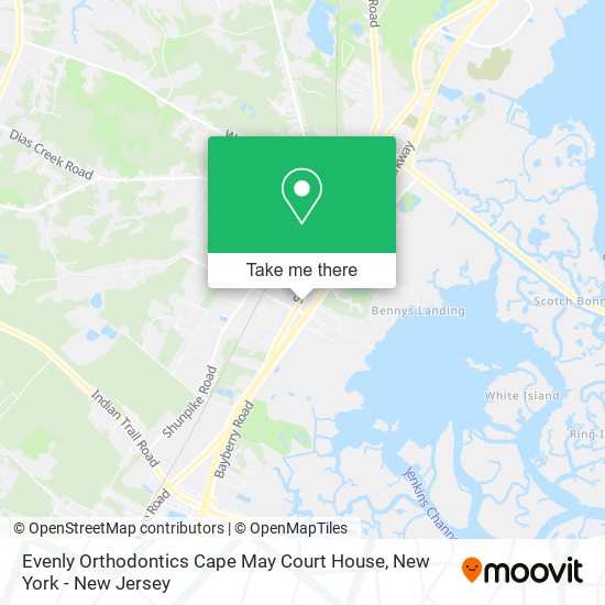 Evenly Orthodontics Cape May Court House map