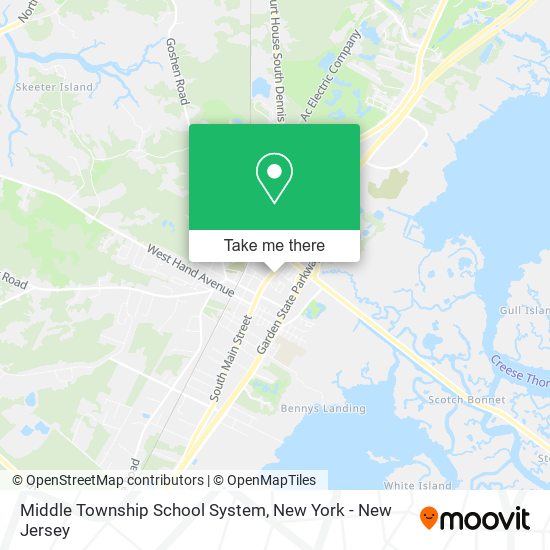 Mapa de Middle Township School System