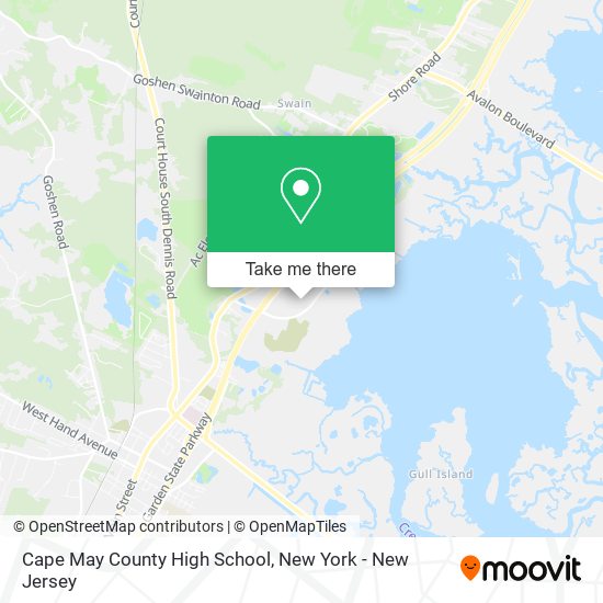 Mapa de Cape May County High School