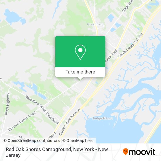 Mapa de Red Oak Shores Campground