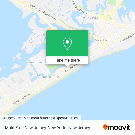 Mapa de Mold Free New Jersey