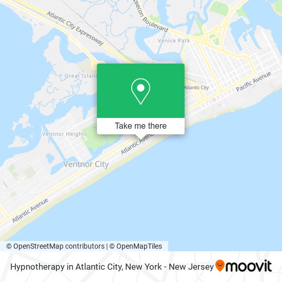 Hypnotherapy in Atlantic City map