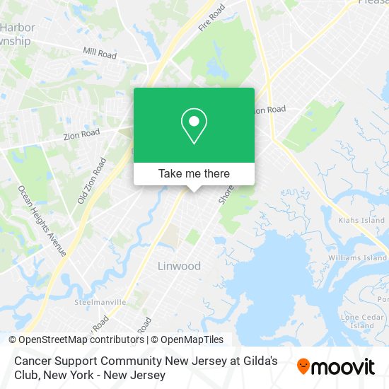 Cancer Support Community New Jersey at Gilda's Club map