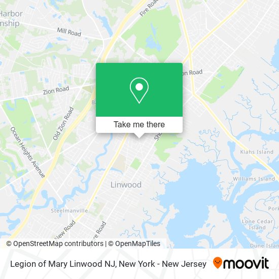 Legion of Mary Linwood NJ map