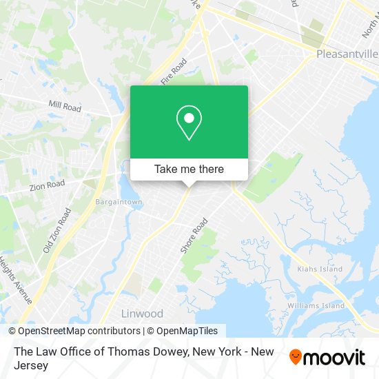 The Law Office of Thomas Dowey map