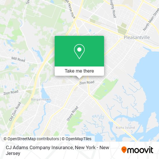 CJ Adams Company Insurance map