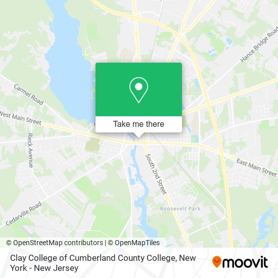 Clay College of Cumberland County College map