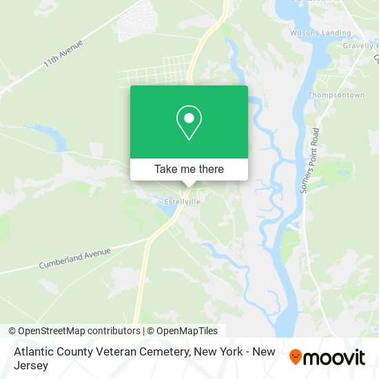 Atlantic County Veteran Cemetery map