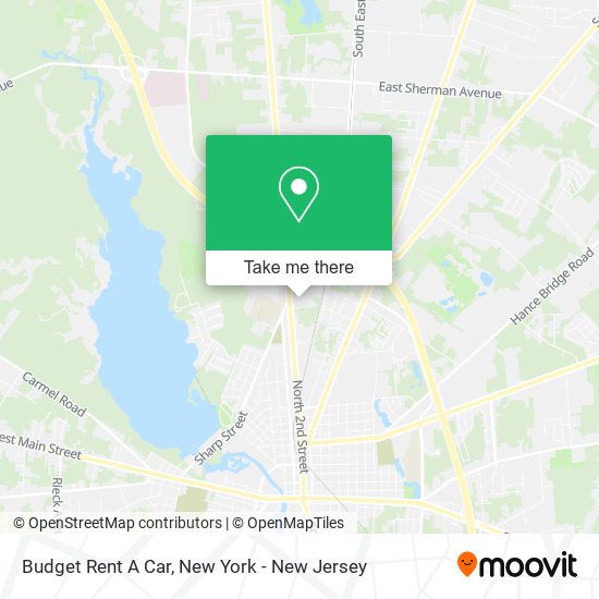 Budget Rent A Car map